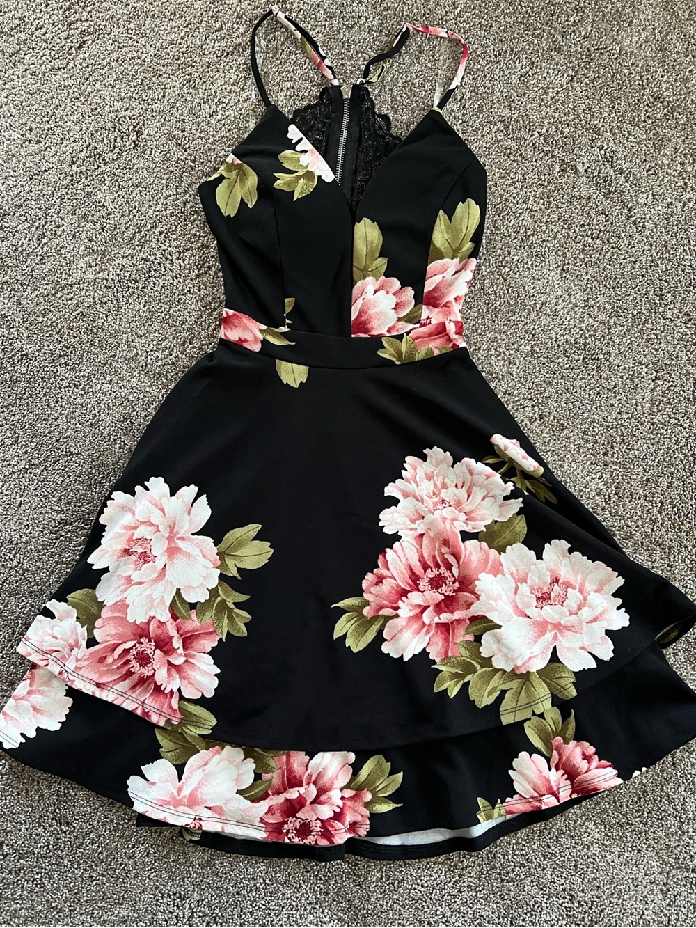 Emerald Sundae black floral dress